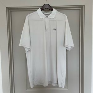 Under Armour Mens Tech Polo - Size 3XL, White, Good Condition!